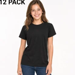 Tultex Youth Poly Rich Crewneck Short Sleeve T Shirt Free Shipping