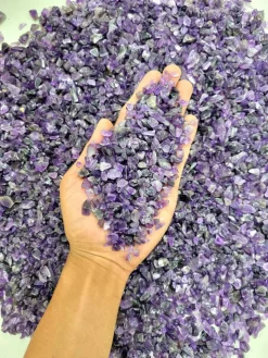 Tumbled Amethyst Crystal Chips Bulk