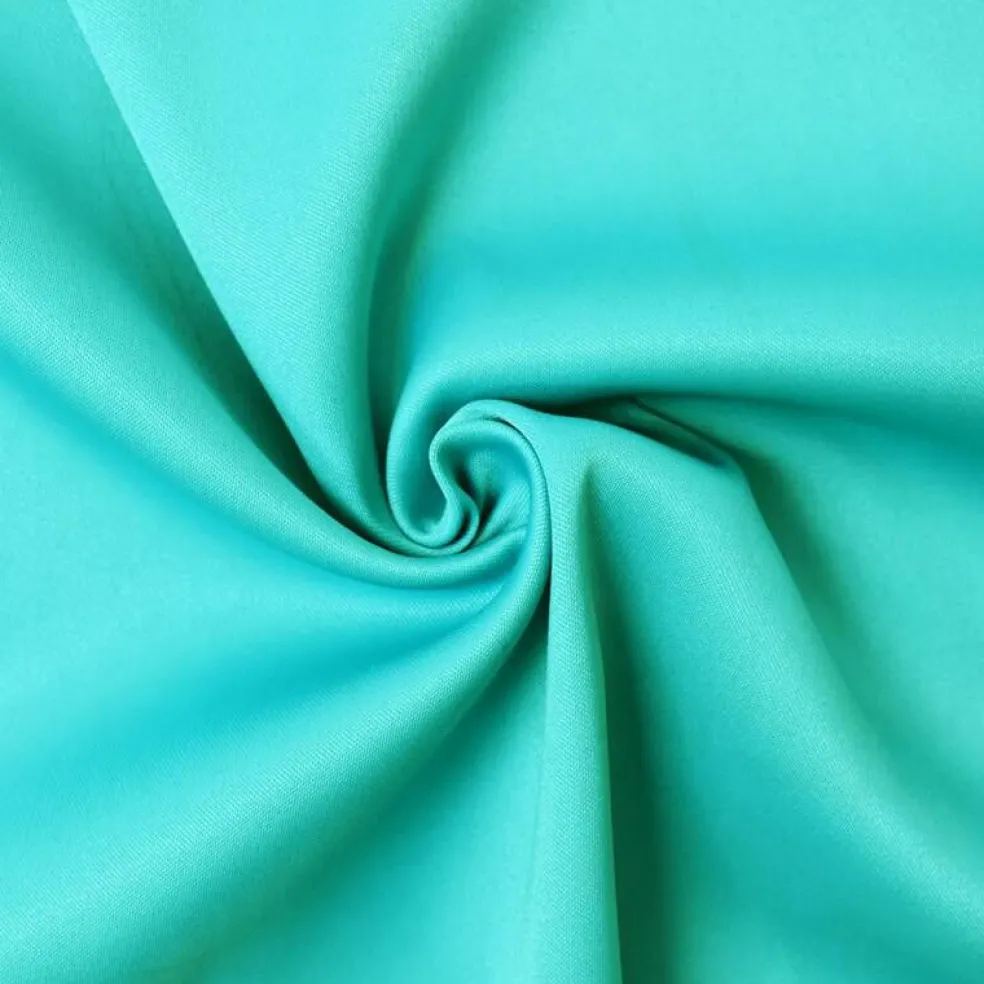 Turquoise Poly Spandex Stretch Solid Stretch Lamour Woven Fabric By the Yard