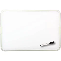 Two-Sided Aluminum Framed, Magnetic Dry Erase Board w/Pen, 9" x 12"