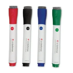 U Brands U-Defense Chisel Tip Antimicrobial Dry-Erase Markers - Assorted Colors (24/Pack)