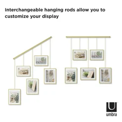 Umbra Matte Brass Exhibit Gallery Picture Frame Set