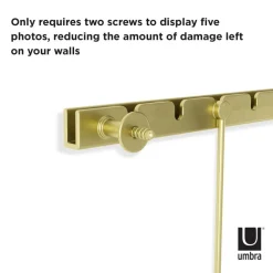 Umbra Matte Brass Exhibit Gallery Picture Frame Set