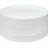 Uncoated Paper Plates - 9" Dia, Pkg of 250