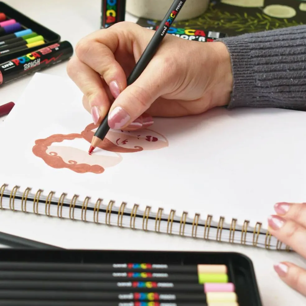 uni® POSCA® 24 Colored Pencils Set