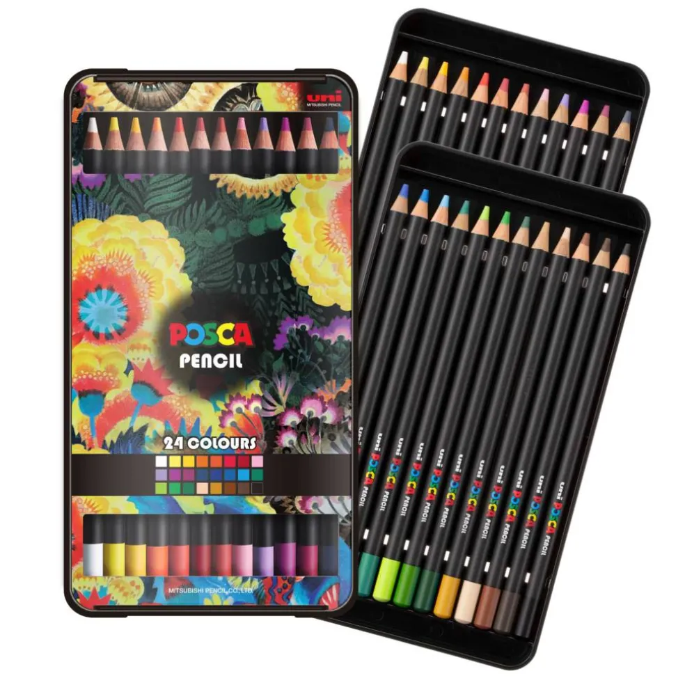 uni® POSCA® 24 Colored Pencils Set