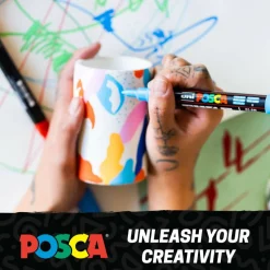 uni® POSCA PC-5M 1.8-2.5mm Reversible Medium Tip 48 Color Water-Based Paint Markers