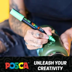 uni® POSCA PC-5M 1.8-25mm Reversible Medium Tip 24 Color Water-Based Paint Markers
