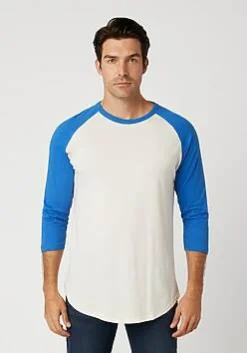 Unisex Three Quarter Sleeve Crewneck Baseball Tee