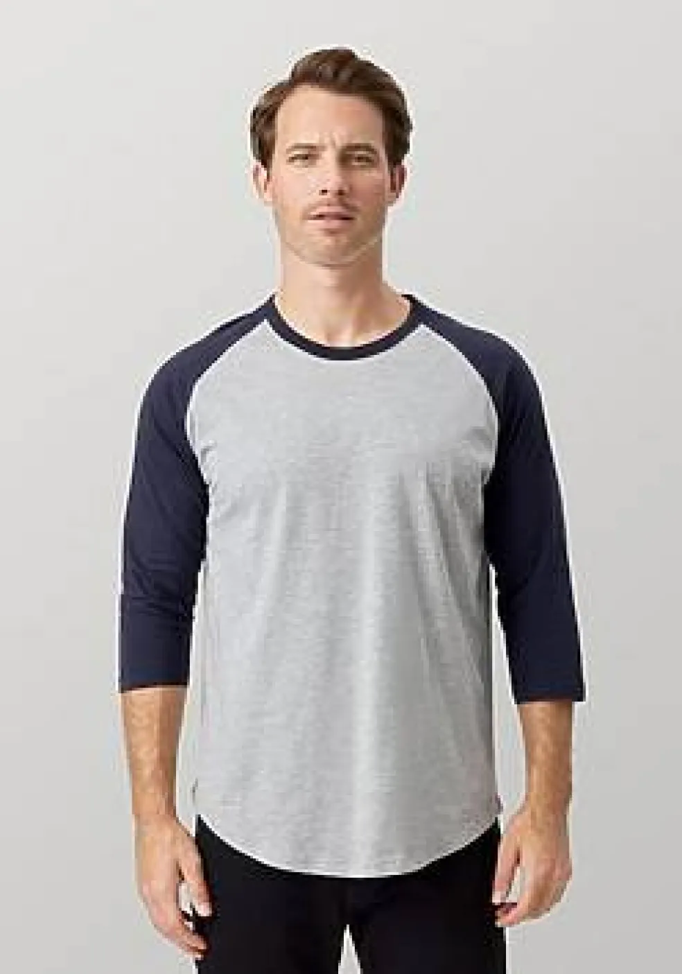 Unisex Three Quarter Sleeve Crewneck Baseball Tee