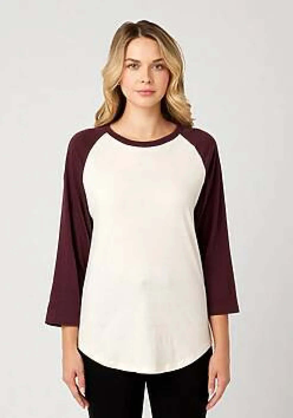Unisex Three Quarter Sleeve Crewneck Baseball Tee
