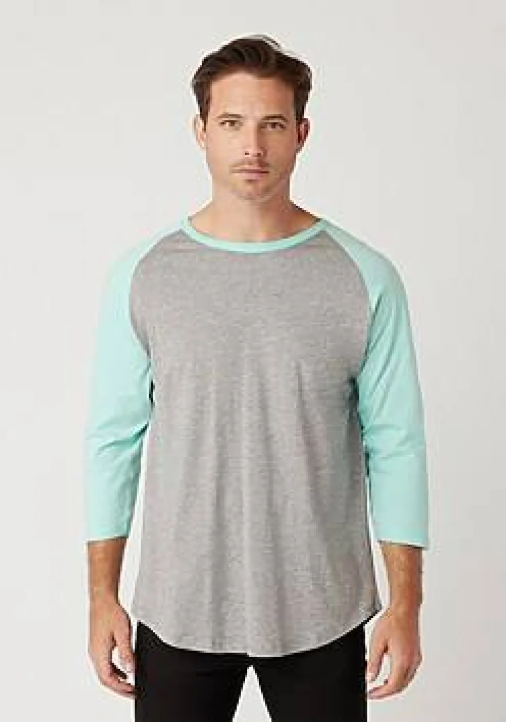Unisex Three Quarter Sleeve Crewneck Baseball Tee
