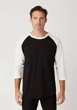 Unisex Three Quarter Sleeve Crewneck Baseball Tee