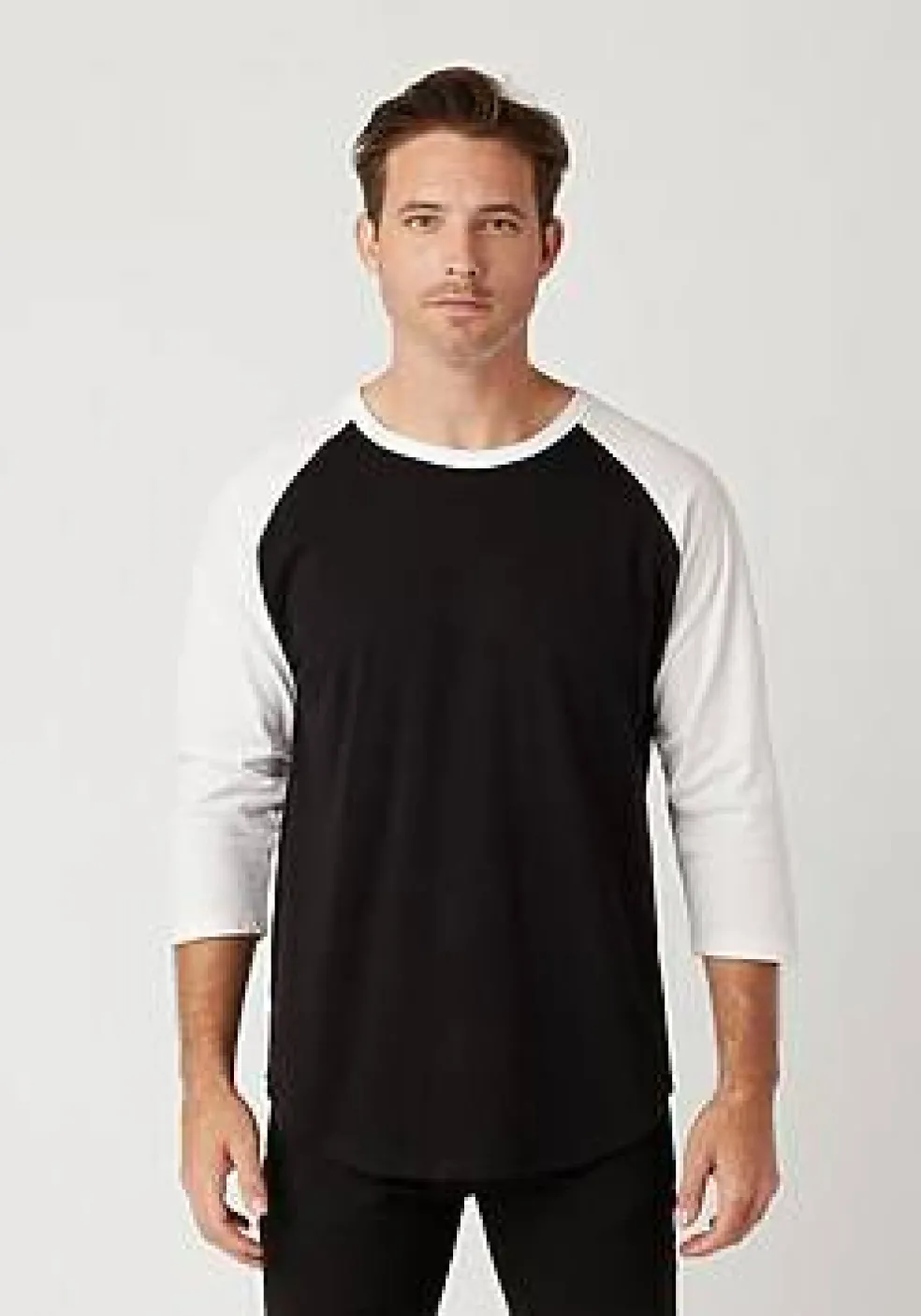 Unisex Three Quarter Sleeve Crewneck Baseball Tee