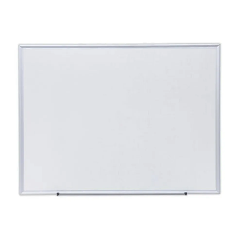 Universal Deluxe 48 in. x 36 in. Melamine Dry Erase Board - White/Silver
