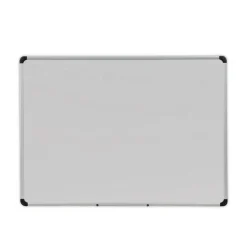 Universal 48 in. x 36 in. Deluxe Porcelain Magnetic Dry Erase Board - White Surface, Aluminum Frame