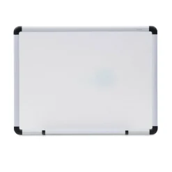 Universal 24 in. x 18 in. Modern Melamine Dry Erase Board - White Surface, Aluminum Frame