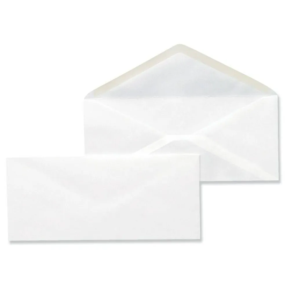 Universal #10 Monarch Flap Open-Side Gummed Business Envelope - White (500/Box)