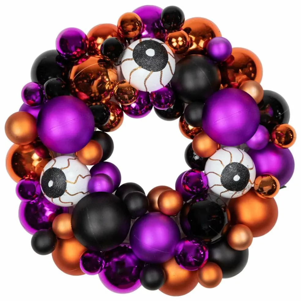 13'' Unlit Shatterproof Ball Ornament Halloween Wreath