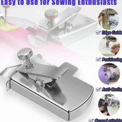 Upgraded Magnetic Seam Guide for Sewing Machine, Magnetic Sewing Guide with Clip, Hemmer Guide, Multifunctional Hem Guide, Universal Sewing Machine Attachments, Sewing Supplies Accessories