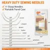 Upholstery Repair Kit with Waxed Thread 3 Colors and 11 Heavy Duty Needles