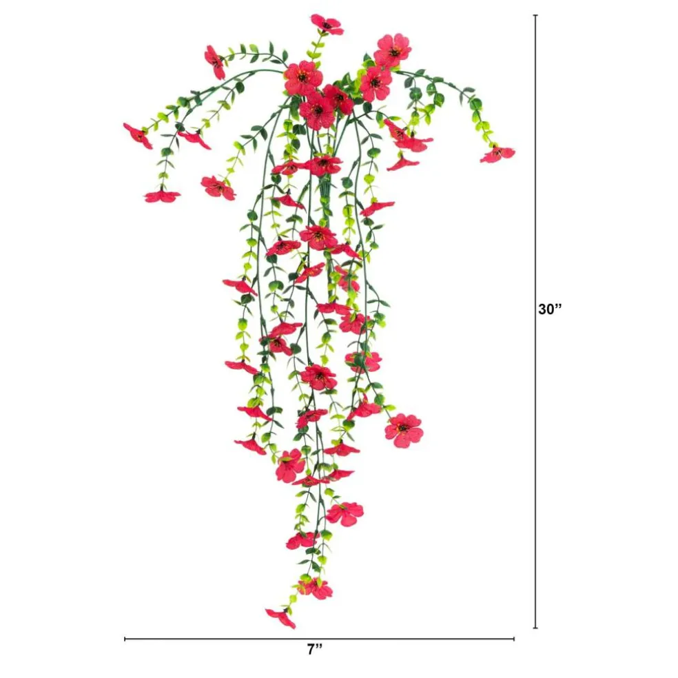 30" UV Resistant Artificial Daisy Hanging Bushes, 6ct.