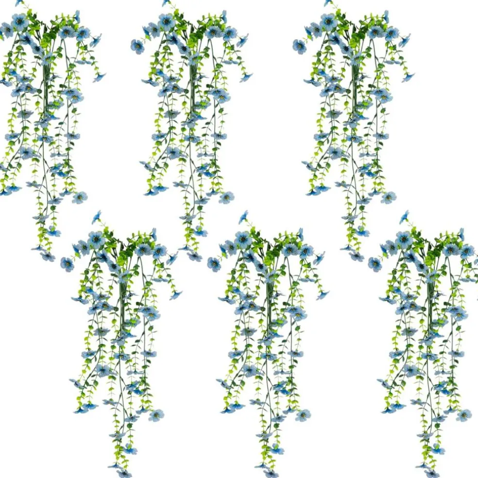 30" UV Resistant Artificial Daisy Hanging Bushes, 6ct.