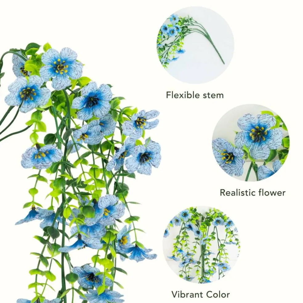 30" UV Resistant Artificial Daisy Hanging Bushes, 6ct.