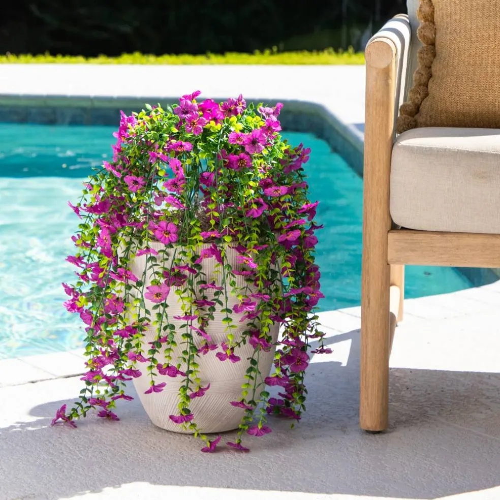 30" UV Resistant Artificial Daisy Hanging Bushes, 6ct.