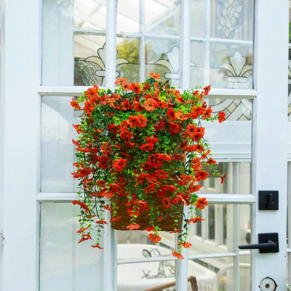 30" UV Resistant Artificial Daisy Hanging Bushes, 6ct.