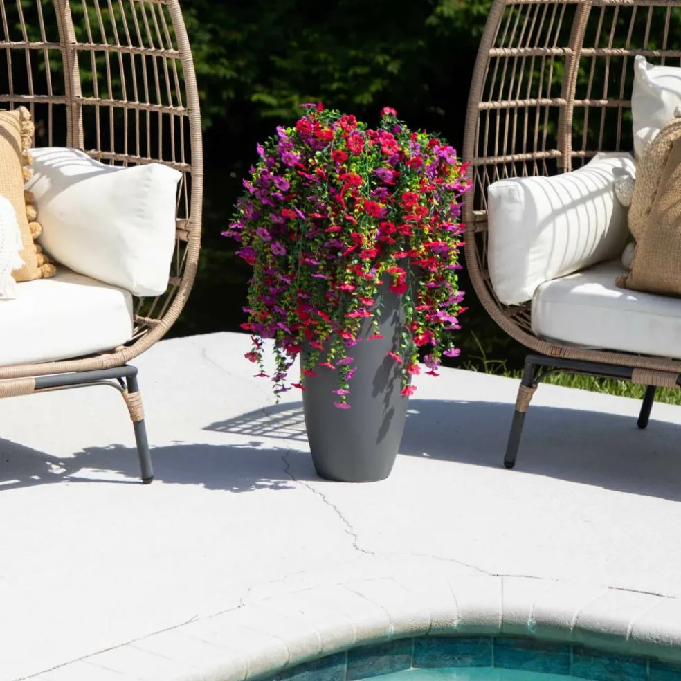30" UV Resistant Artificial Daisy Hanging Bushes, 6ct.