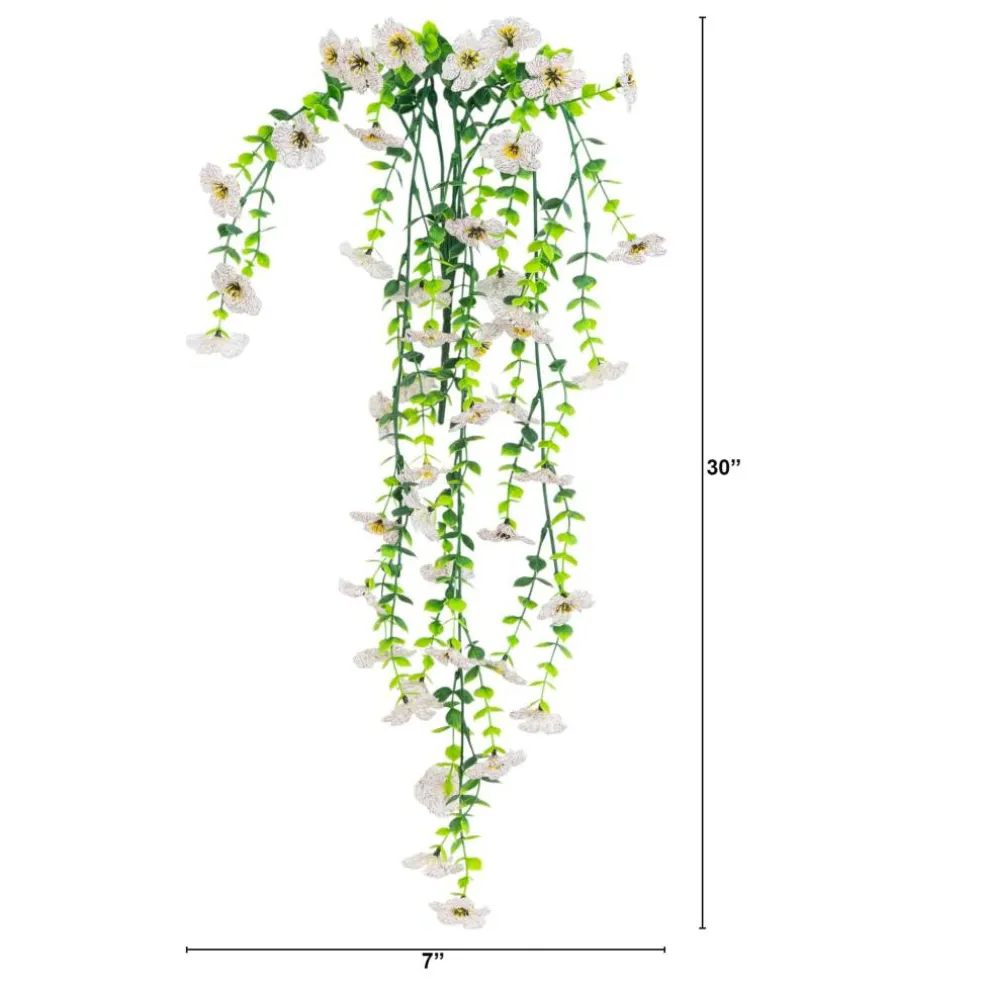 30" UV Resistant Artificial Daisy Hanging Bushes, 6ct.