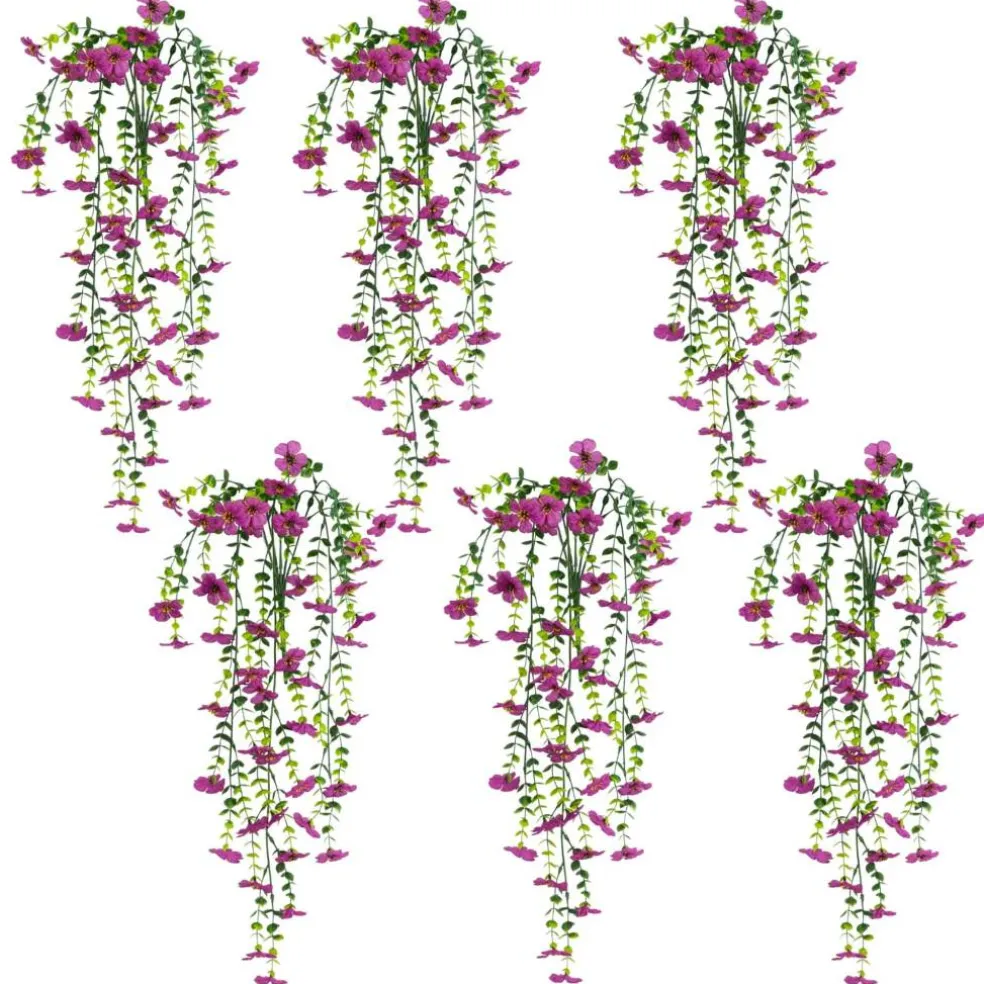 30" UV Resistant Artificial Daisy Hanging Bushes, 6ct.