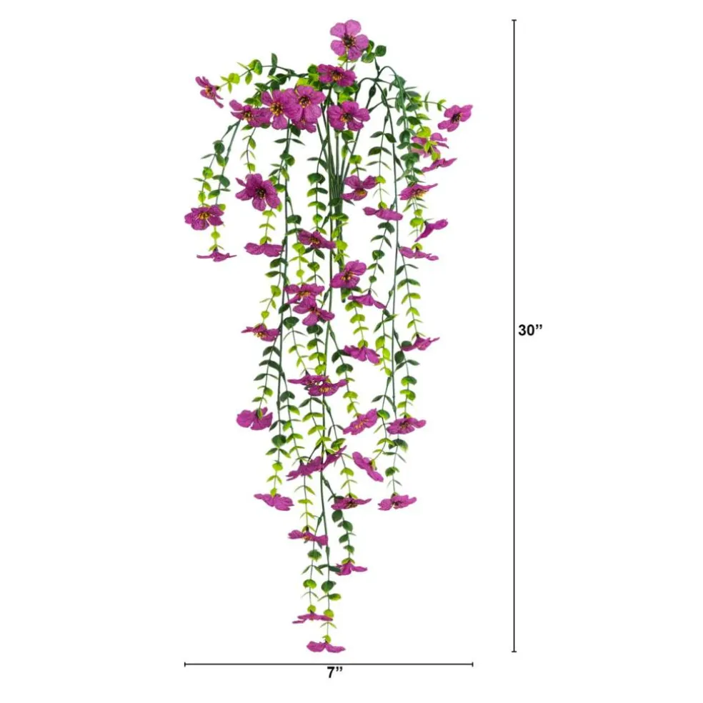 30" UV Resistant Artificial Daisy Hanging Bushes, 6ct.