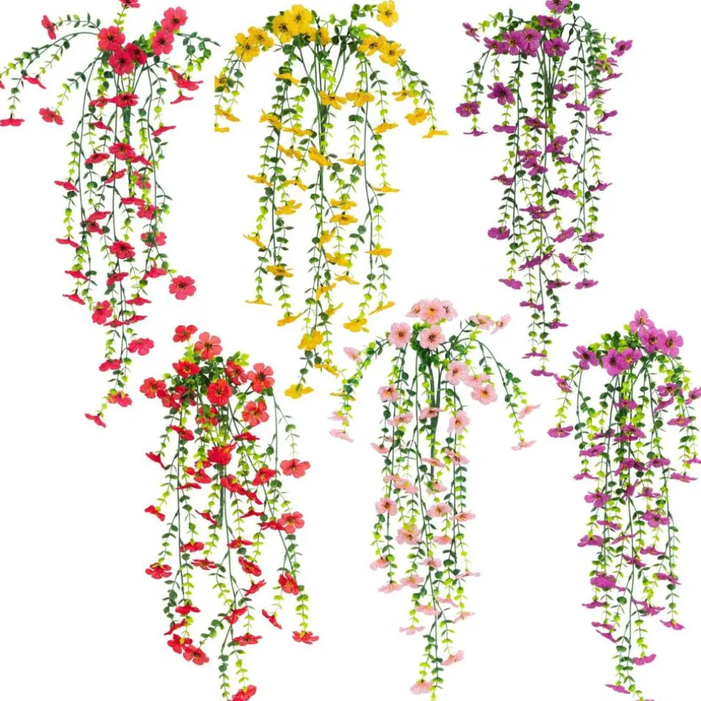 30" UV Resistant Artificial Daisy Hanging Bushes, 6ct.