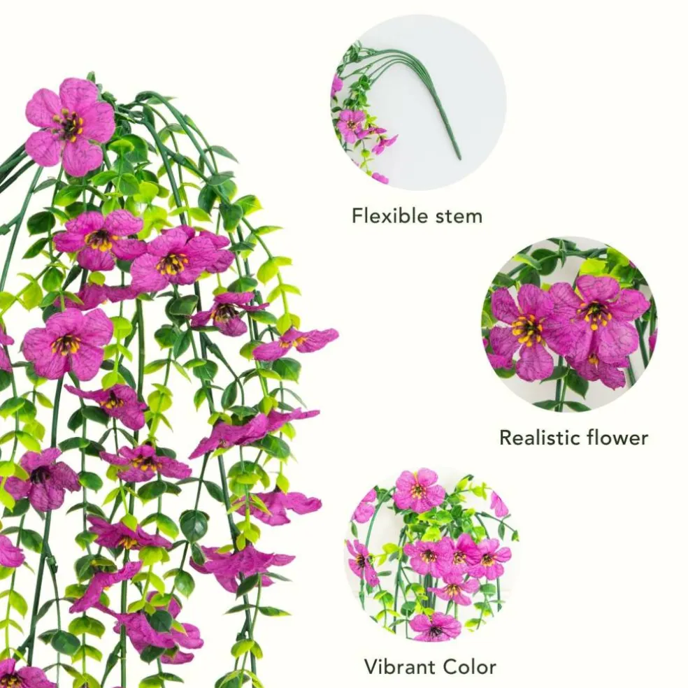 30" UV Resistant Artificial Daisy Hanging Bushes, 6ct.