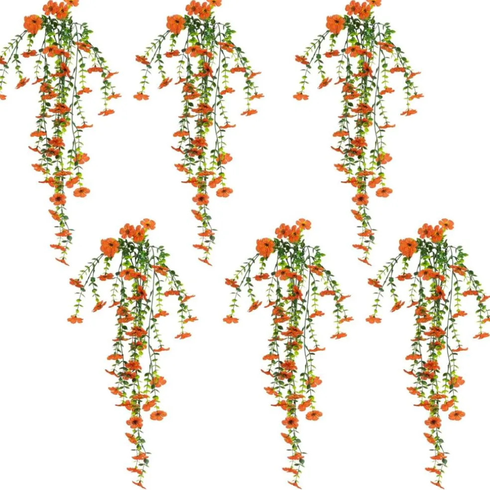 30" UV Resistant Artificial Daisy Hanging Bushes, 6ct.