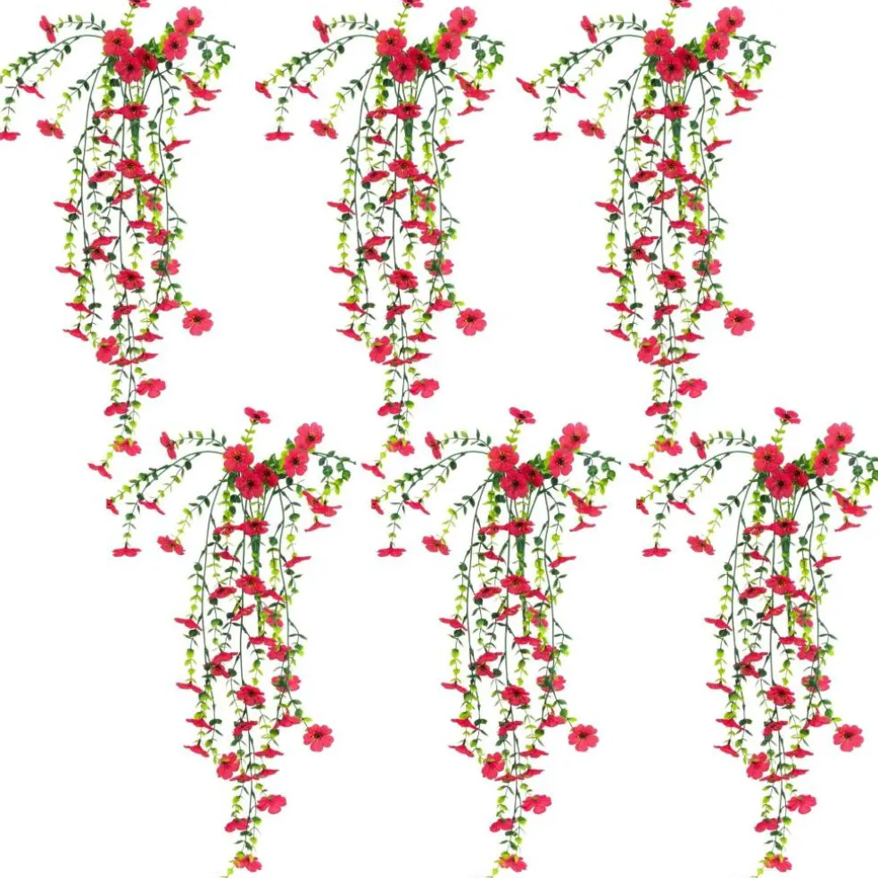 30" UV Resistant Artificial Daisy Hanging Bushes, 6ct.