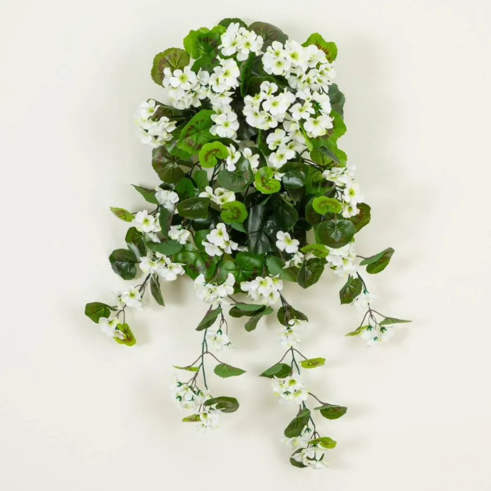 29" UV Resistant Artificial Geranium Hanging Plants, 2ct.