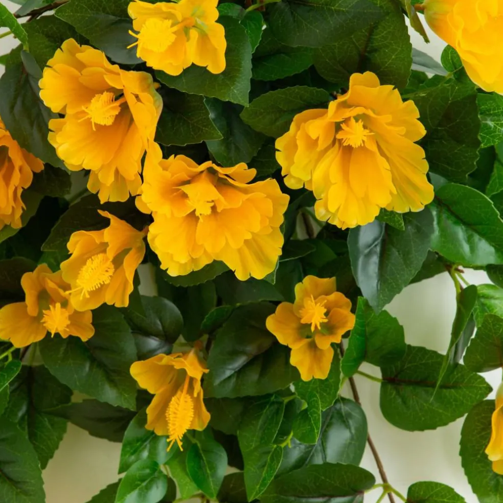 24" UV Resistant Artificial Hibiscus Hanging Plants, 2ct.