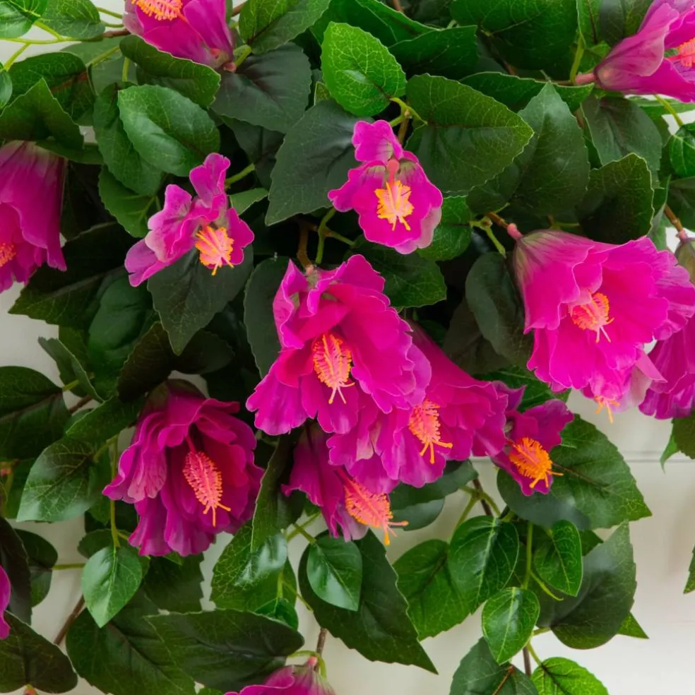24" UV Resistant Artificial Hibiscus Hanging Plants, 2ct.