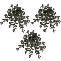 24" UV Resistant Artificial Wandering Jew Hanging Plant (Indoor/Outdoor)- Set of 3