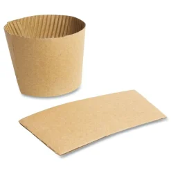 Vegware Compostable Hot Cup Sleeves For 89-Series Hot Cups - Kraft (1000/Carton)