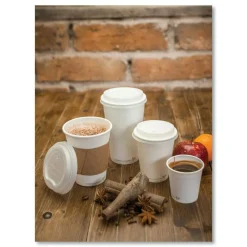 Vegware Compostable Hot Cup Sleeves For 89-Series Hot Cups - Kraft (1000/Carton)
