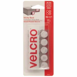 VELCRO® Brand 5/8" White Sticky Back Circles, 6 Pack Bundle