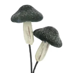 10" Velvet Glitter Mushroom Pick by Ashland®