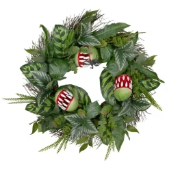 24" Venus Flytrap & Spider Wreath by Ashland®