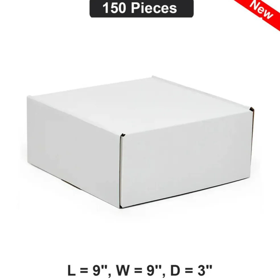 Versatile Mailing Boxes Ideal for Secure Shipping 9" x 9" x 3"