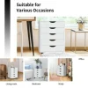 Versatile White MDF Filing Cabinet with 5 Drawers for Office or Home
