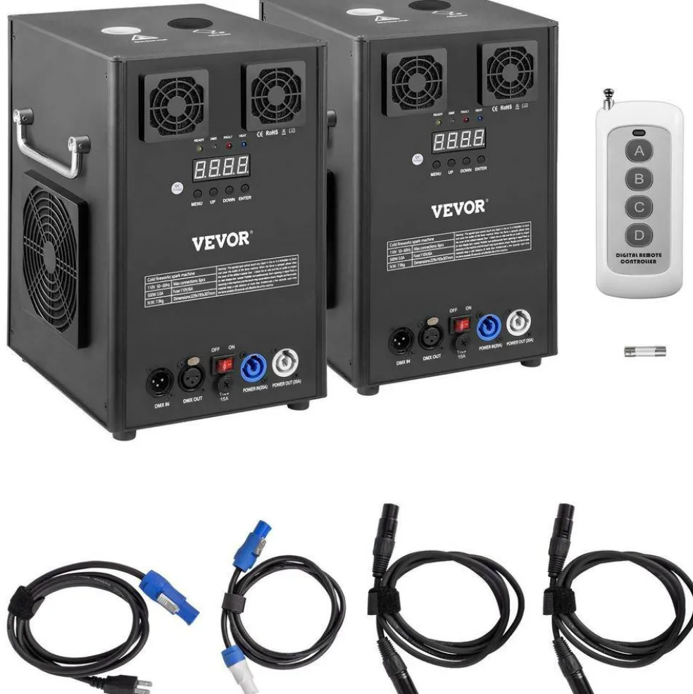 Vevor - Black - Cold Spark Machine for Stage and Events